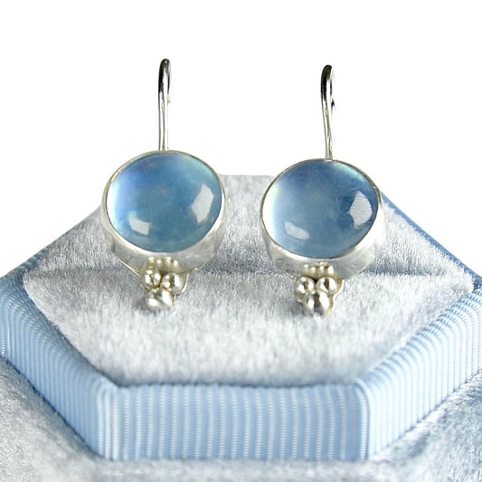AQUAMARINE STERLING DROP EARRINGS