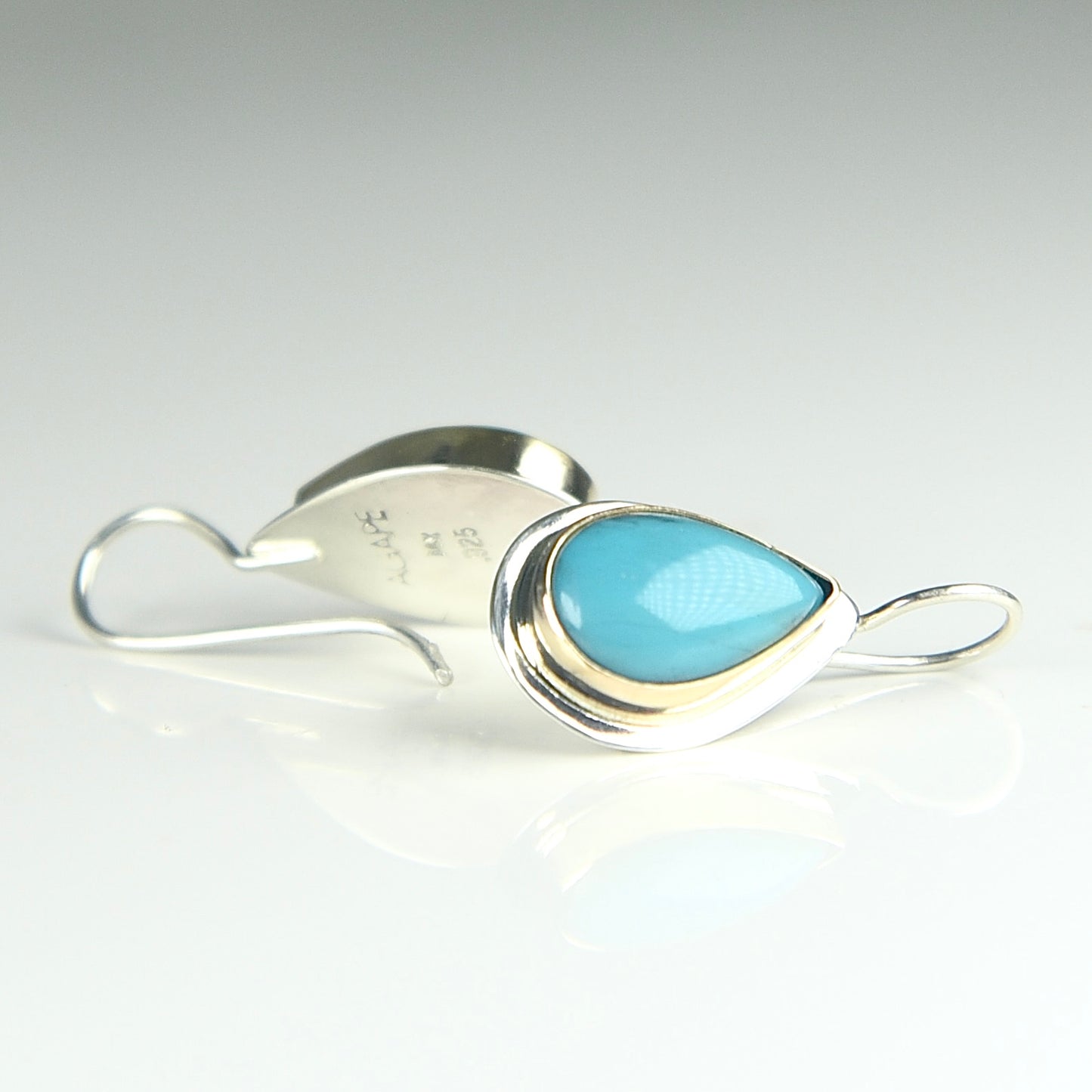 AUSTRALIAN CHRYSOPRASE 14K GOLD & STERLING SILVER DROP EARRINGS