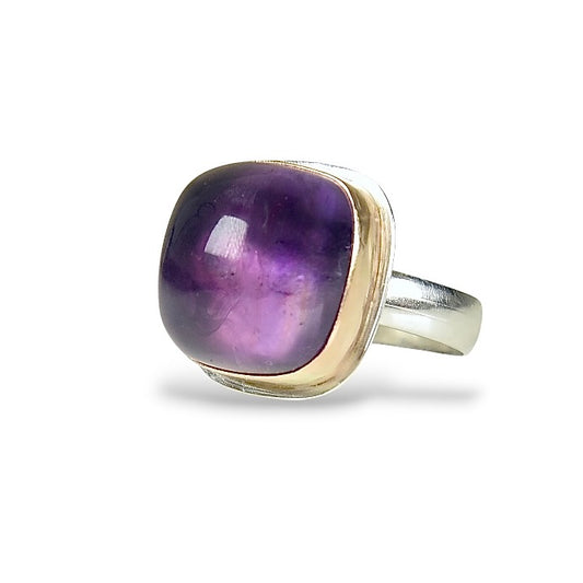 AMETHYST 14k GOLD FILL & STERLING RING