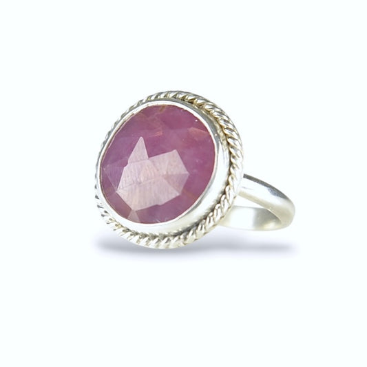 PINK SAPPHIRE STERLING RING