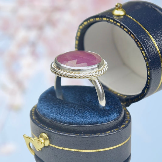 PINK SAPPHIRE STERLING RING
