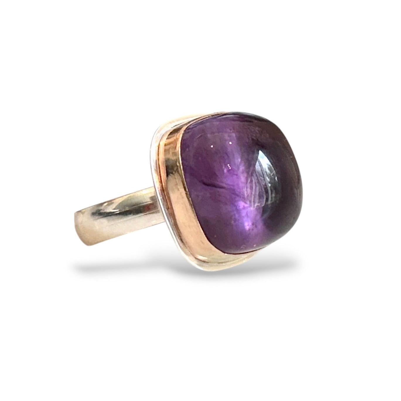 AMETHYST 14k GOLD FILL & STERLING RING