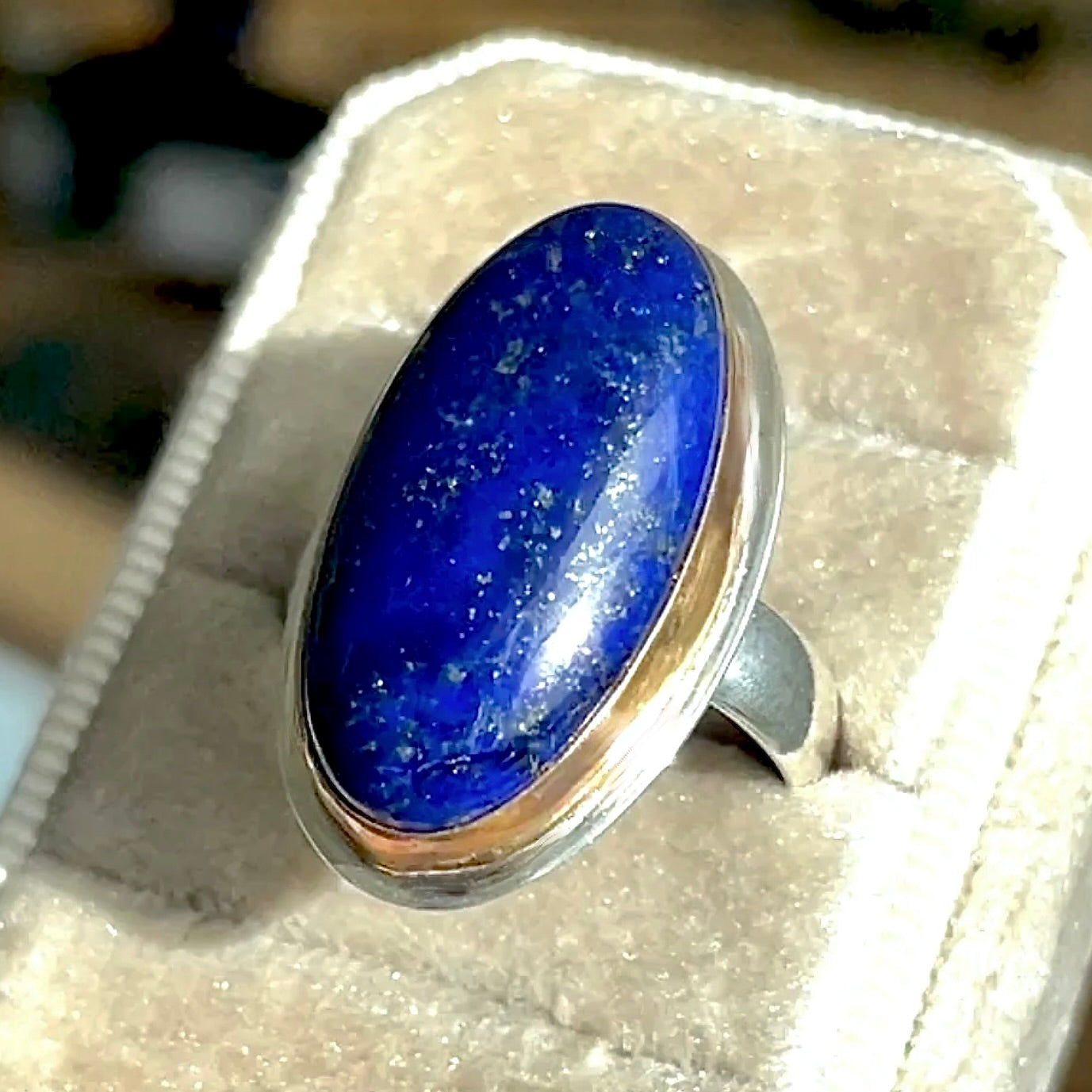 LAPIS LAZULI 14K GOLD FILL & STERLING RING