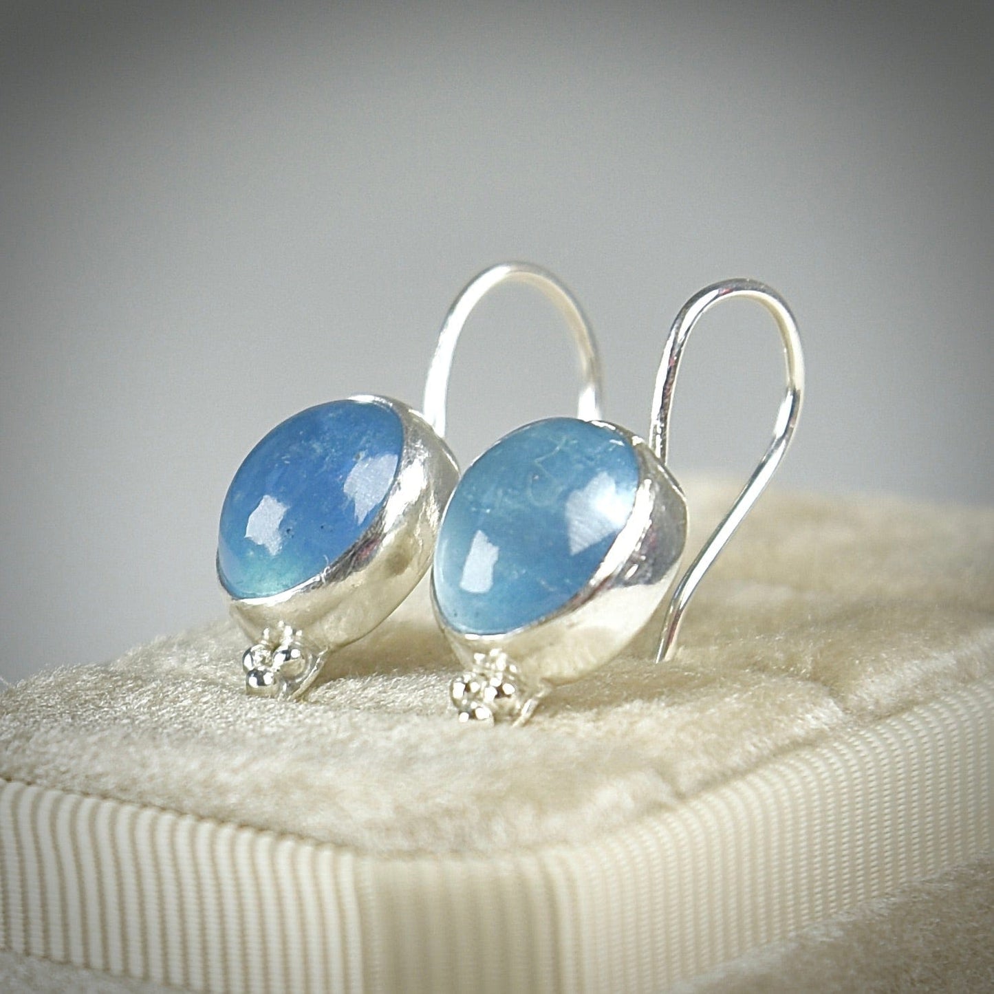 Agapé Artisan Jewelry AQUAMARINE STERLING DROP EARRINGS 14k gold filled