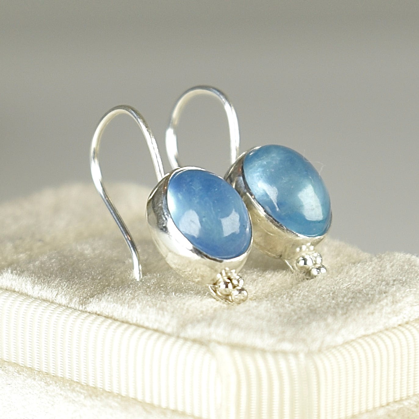 Agapé Artisan Jewelry AQUAMARINE STERLING DROP EARRINGS 14k gold filled