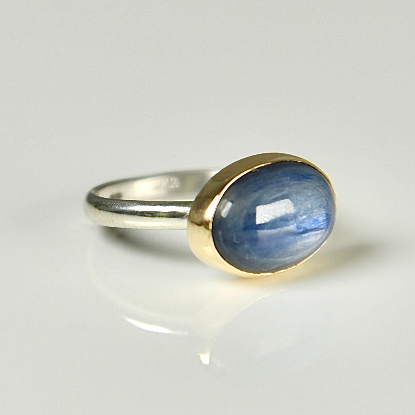 Agapé Artisan Jewelry BLUE KYANITE 14K GOLD FILL STERLING RING 14k gold filled