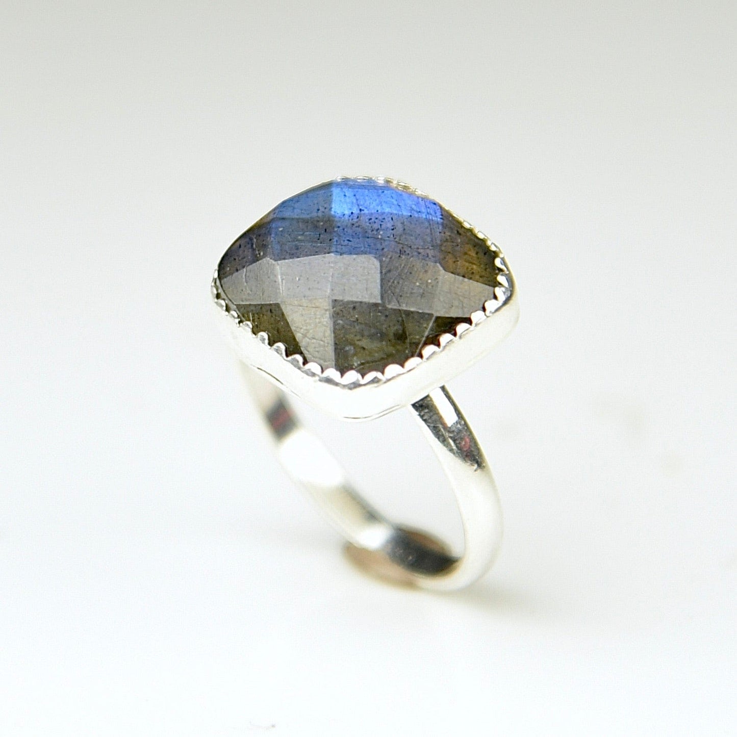 Agapé Artisan Jewelry CUSHION LABRADORITE STERLING RING 14k gold filled