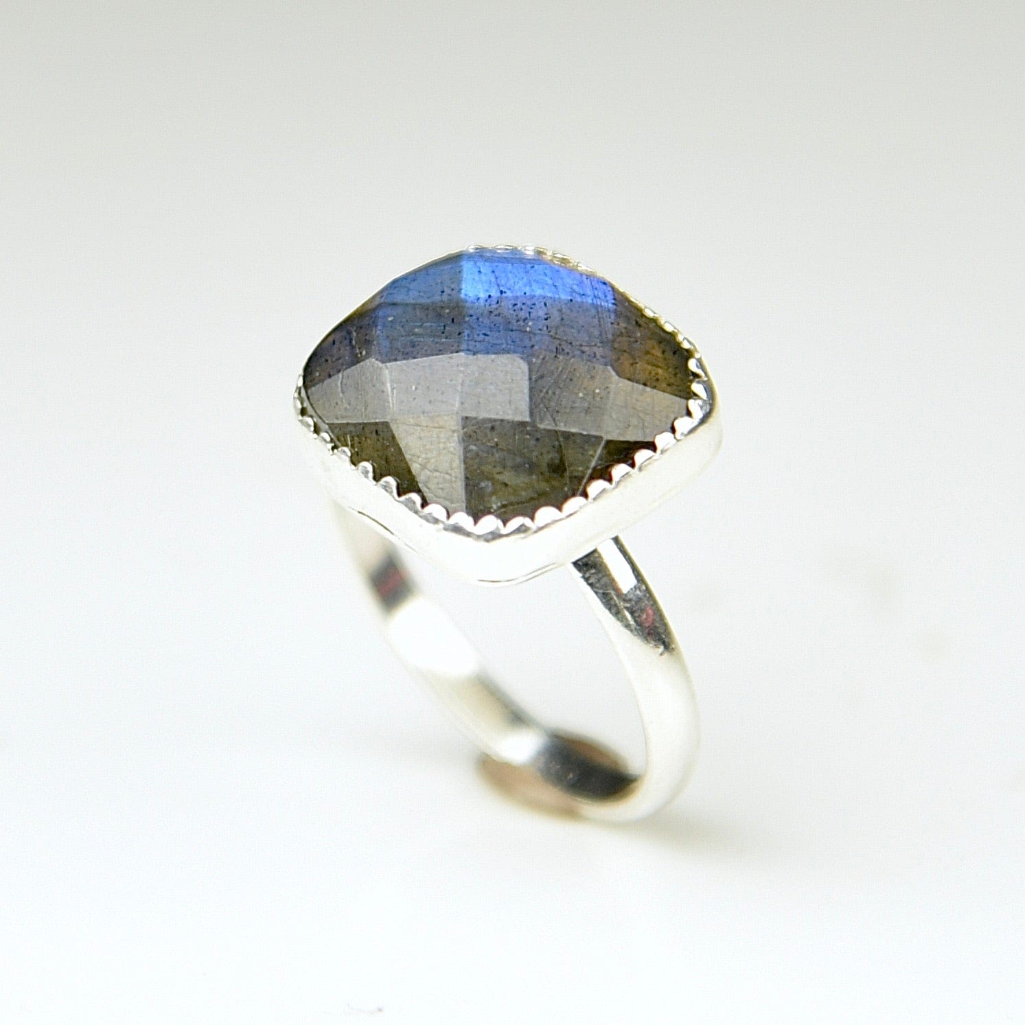 Agapé Artisan Jewelry CUSHION LABRADORITE STERLING RING 14k gold filled