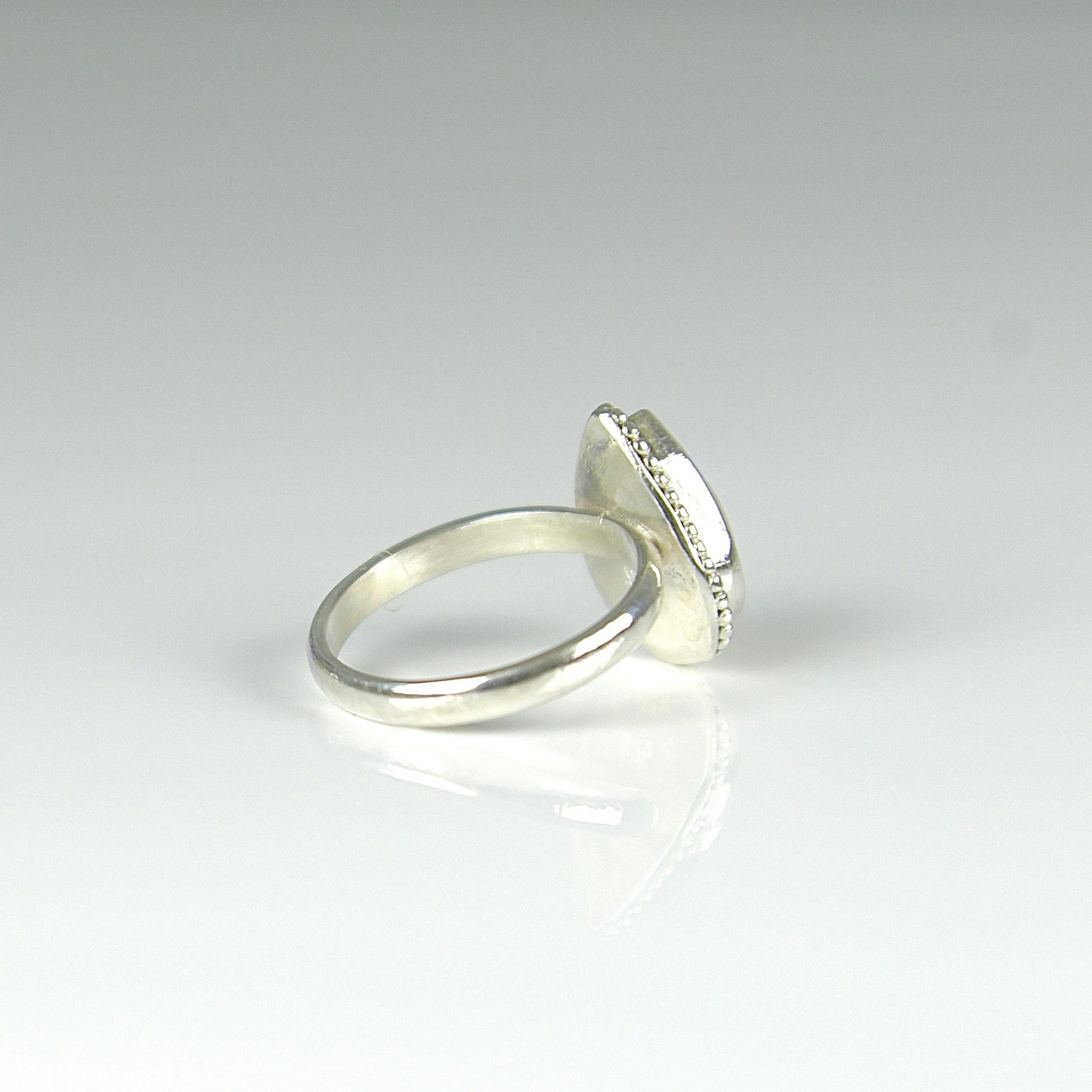 Agapé Artisan Jewelry PINK OPAL TEARDROP STERLING RING 14k gold filled