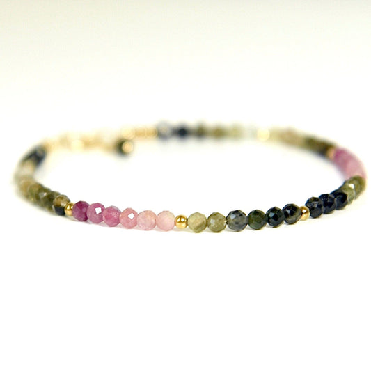 Agape Artisan Jewelry SKINNY OMBRE TOURMALINE BRACELET 14k gold filled