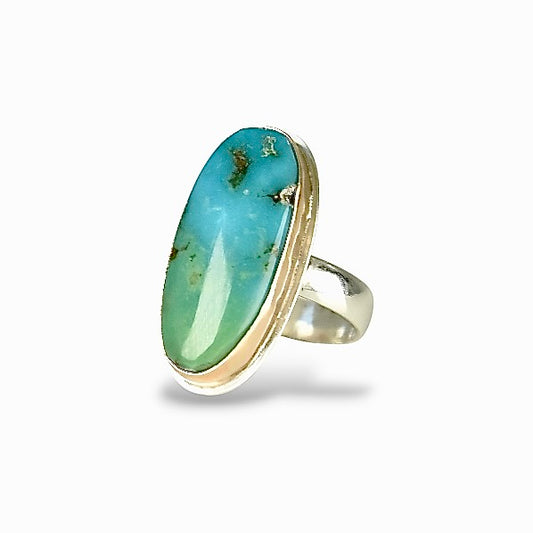 KINGMAN TURQUOISE 14K GOLD FILL & STERLING RING