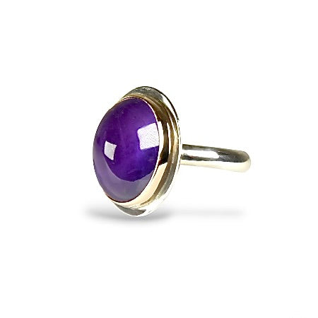 AMETHYST 14k GOLD FILL & STERLING RING