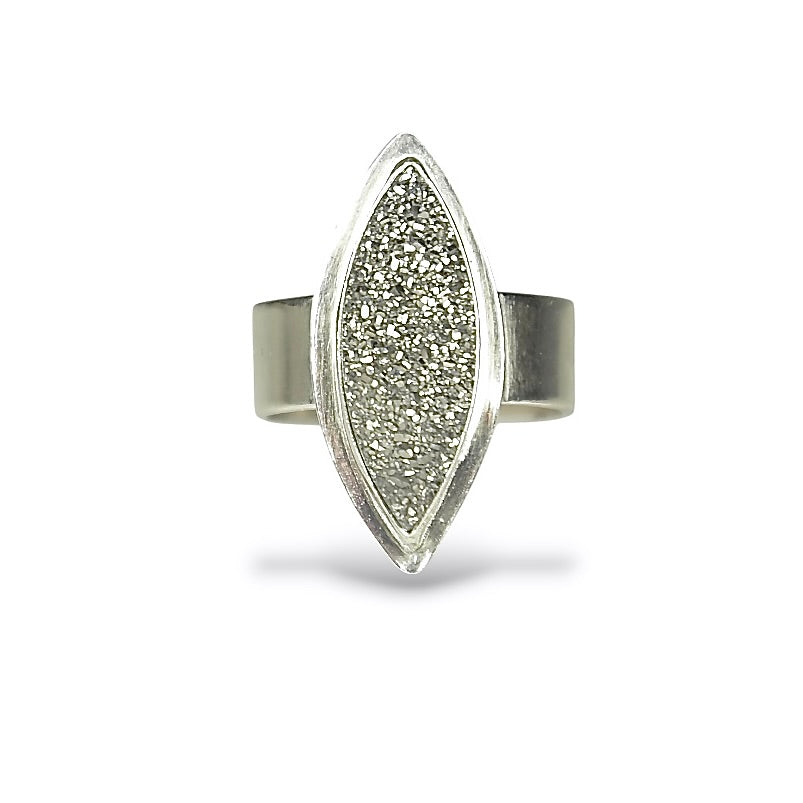 SILVER DRUZY STERLING RING