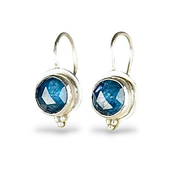 NEON PARAIBA KYANITE STERLING DROP EARRINGS