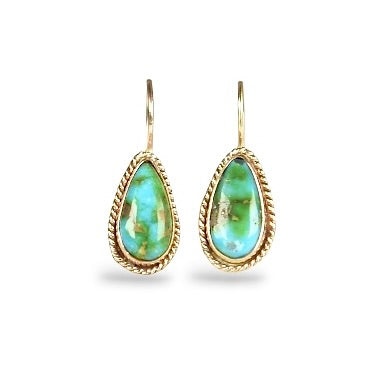 SONORAN GOLD TURQUOISE 14K GOLD FILL EARRINGS