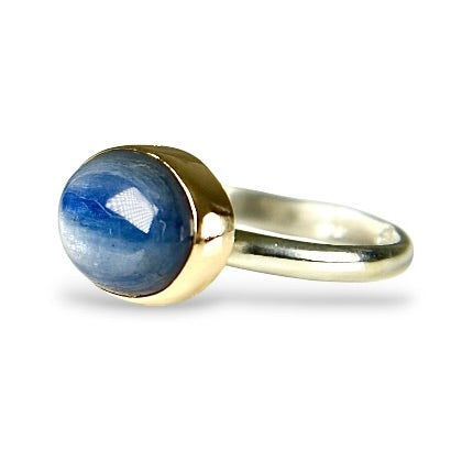 BLUE KYANITE 14K GOLD FILL & STERLING RING