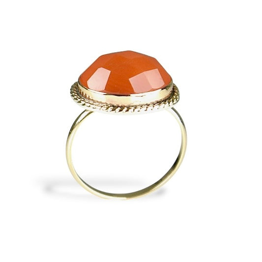 CARNELIAN 14K GOLD FILL & STERLING RING