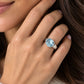 SWISS BLUE TOPAZ 14K GOLD FILL & STERLING SILVER RING