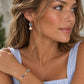 LONDON BLUE TOPAZ & FRESHWATER PEARL 14K GOLD FILL & STERLING SILVER DROP EARRINGS