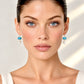 SLEEPING BEAUTY TURQUOISE & FRESHWATER PEARL 14K GOLD FILL & STERLING SILVER EARRINGS