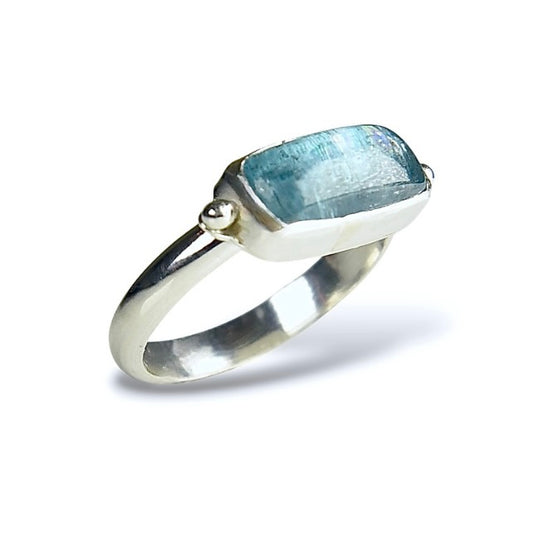 PARAIBA BLUE KYANITE STERLING RING