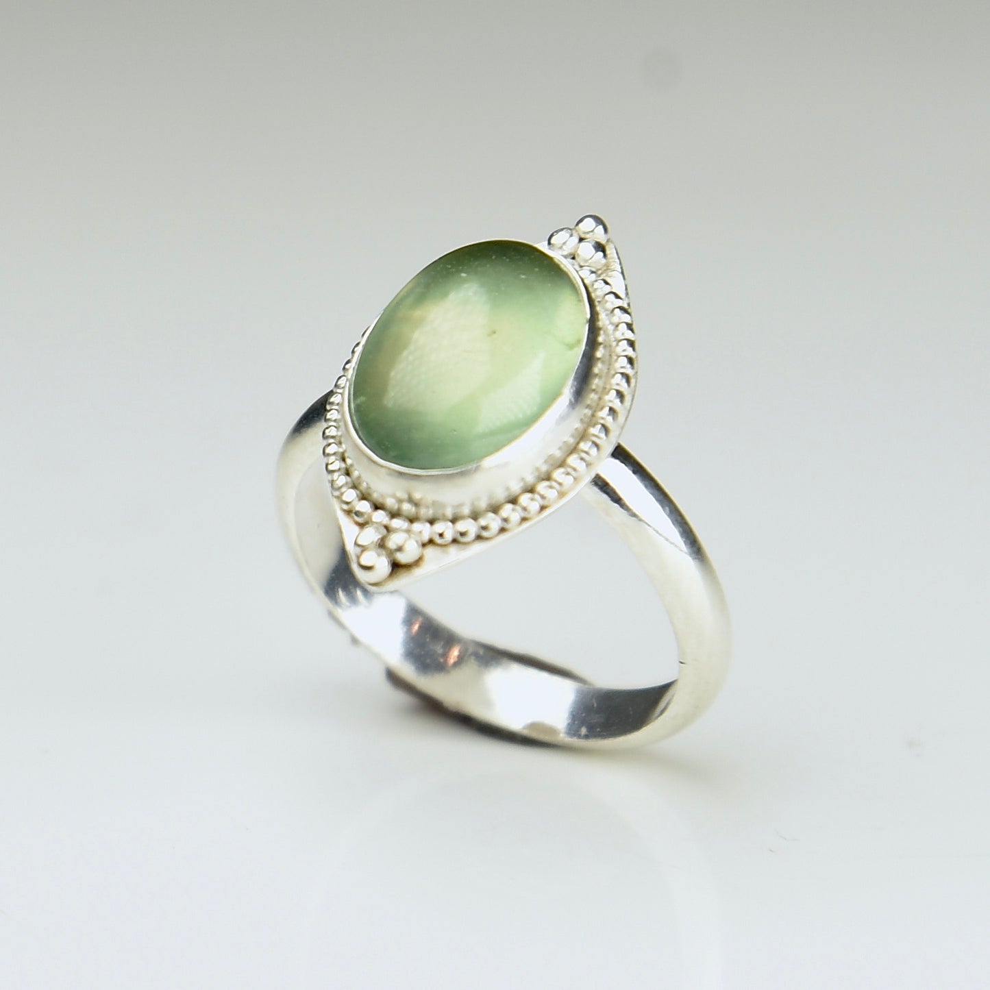 PREHNITE STERLING RING