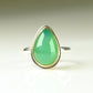 AUSTRALIAN CHRYSOPRASE  14K GOLD FILL & STERLING RING