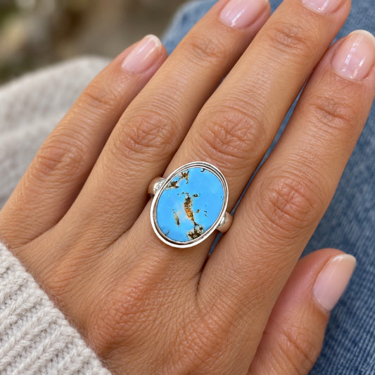 GOLDEN HILLS TURQUOISE STERLING SILVER RING