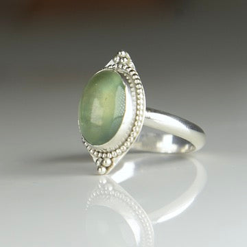 PREHNITE STERLING RING