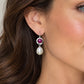 PINK SHEEN SAPPHIRE & FRESHWATER PEARL 14K GOLD FILL & STERLING EARRINGS