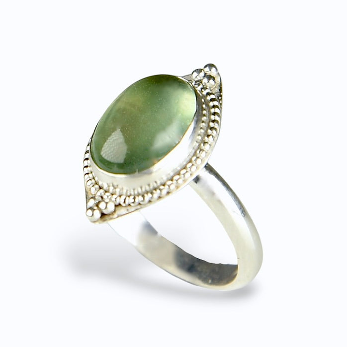 PREHNITE STERLING RING