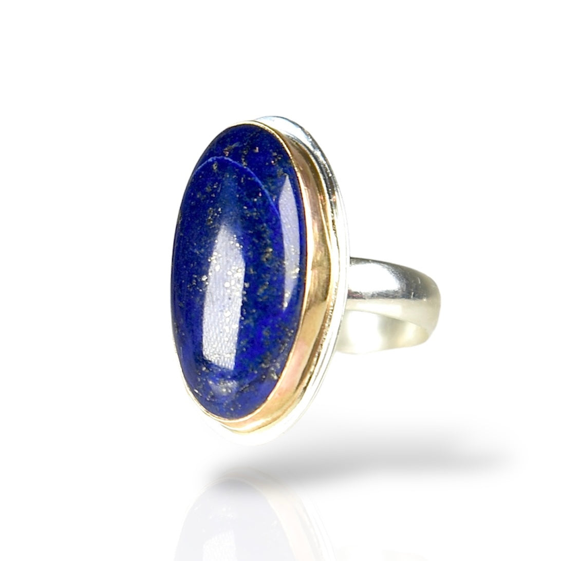 LAPIS LAZULI 14K GOLD FILL & STERLING RING