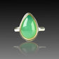 AUSTRALIAN CHRYSOPRASE  14K GOLD FILL & STERLING RING