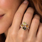 MULTI GEMSTONE CLUSTER STERLING RING