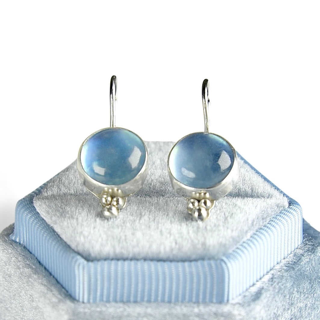 AQUAMARINE STERLING DROP EARRINGS