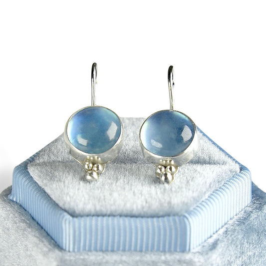 AQUAMARINE STERLING DROP EARRINGS