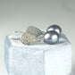 BRAZILIAN DRUZY & FRESHWATER PEARL STERLING SILVER DROP EARRINGS
