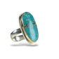 KINGMAN TURQUOISE 14K GOLD FILL & STERLING SILVER RING