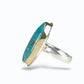 KINGMAN TURQUOISE 14K GOLD FILL & STERLING SILVER RING