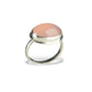 ROSE QUARTZ DOUBLET STERLING SILVER RING
