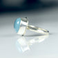 AQUA CHALCEDONY STERLING SILVER RING