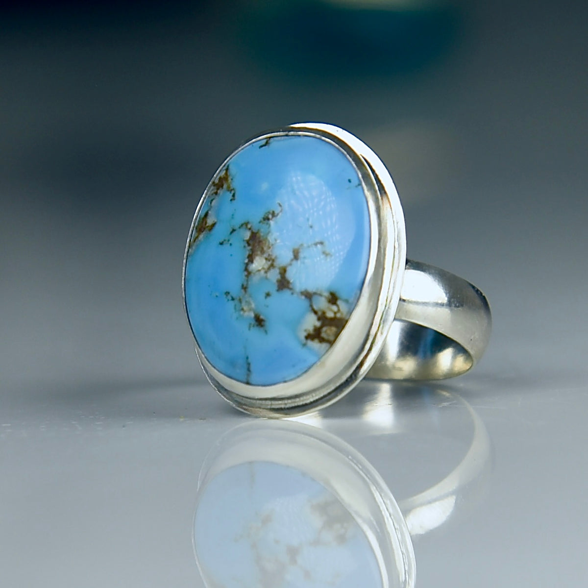 GOLDEN HILLS TURQUOISE STERLING SILVER RING