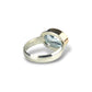 SWISS BLUE TOPAZ 14K GOLD FILL & STERLING SILVER RING
