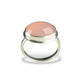 ROSE QUARTZ DOUBLET STERLING SILVER RING