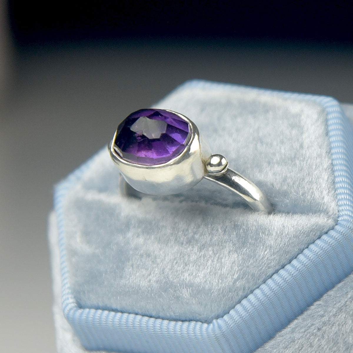 AMETHYST STERLING SILVER RING