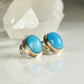 PERUVIAN BLUE OPAL 14K GOLD FILL & STERLING STUD EARRINGS