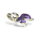 PINK AMETHYST DROP STERLING HUGGIE EARRINGS