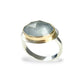 MOSS AQUAMARINE 14k GOLD FILL & STERLING RING