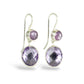 PINK SHEEN SAPPHIRE & PINK AMETHYST STERLING EARRINGS