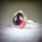 RHODOLITE GARNET TEARDROP 14K GOLD FILL & STERLING RING